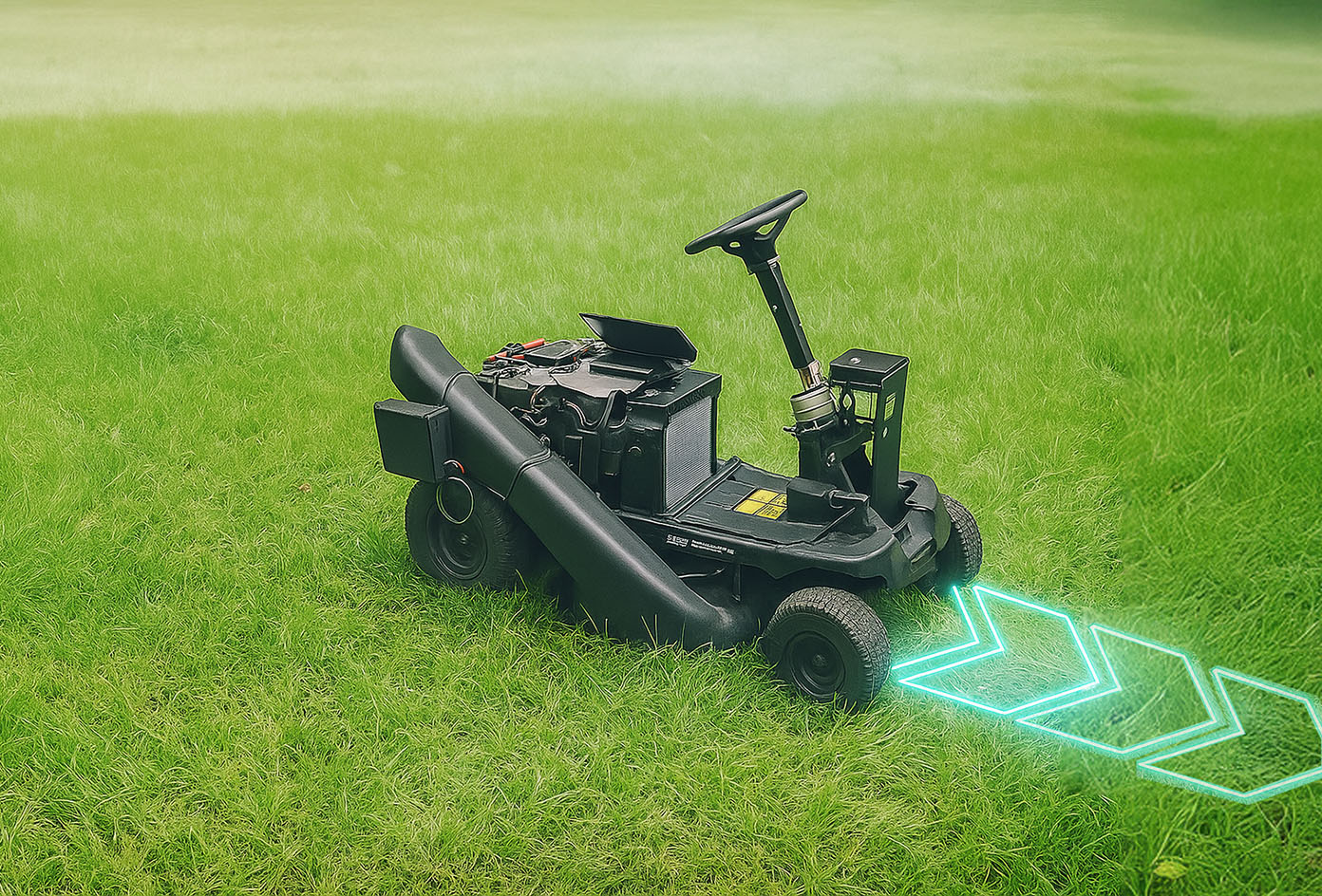 智慧自駕電動割草機